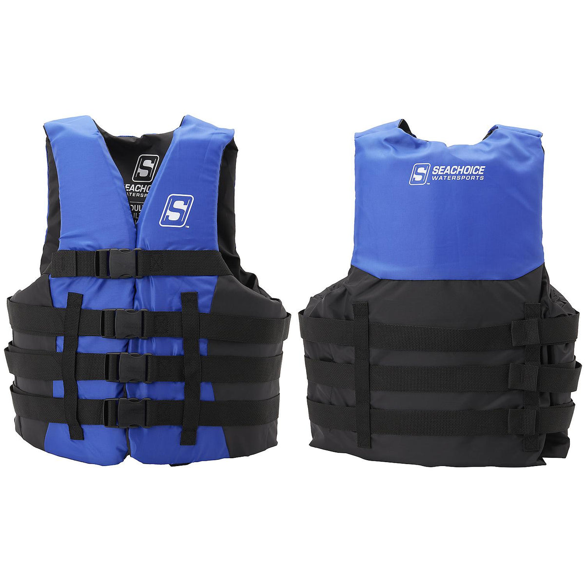 Seachoice 85343 Type III Ski Vest, 4 Belt, S/M, Blue - USCG/TC Approved