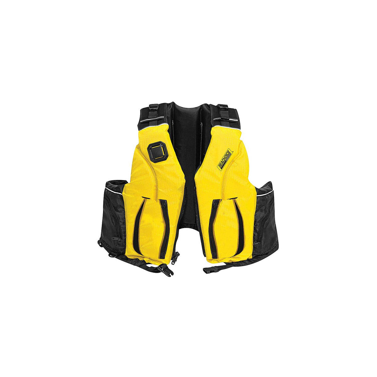 Seachoice Adult Dual Size Canoe/Kayak PFD, Yellow/Black, S/M