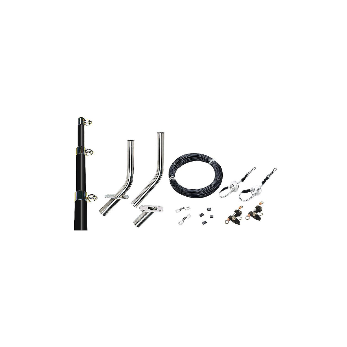 Seachoice Outrigger Kit-15' Black/Gold-Complete