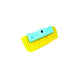 Seachoice Brush with Side Bristle, Size: 10", Medium (Yellow Poly)
