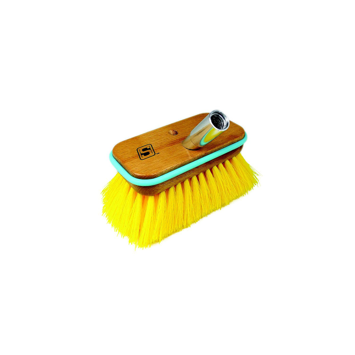 Seachoice Deck Brush with Bumper and Threaded Adapter, Size: 6", Medium