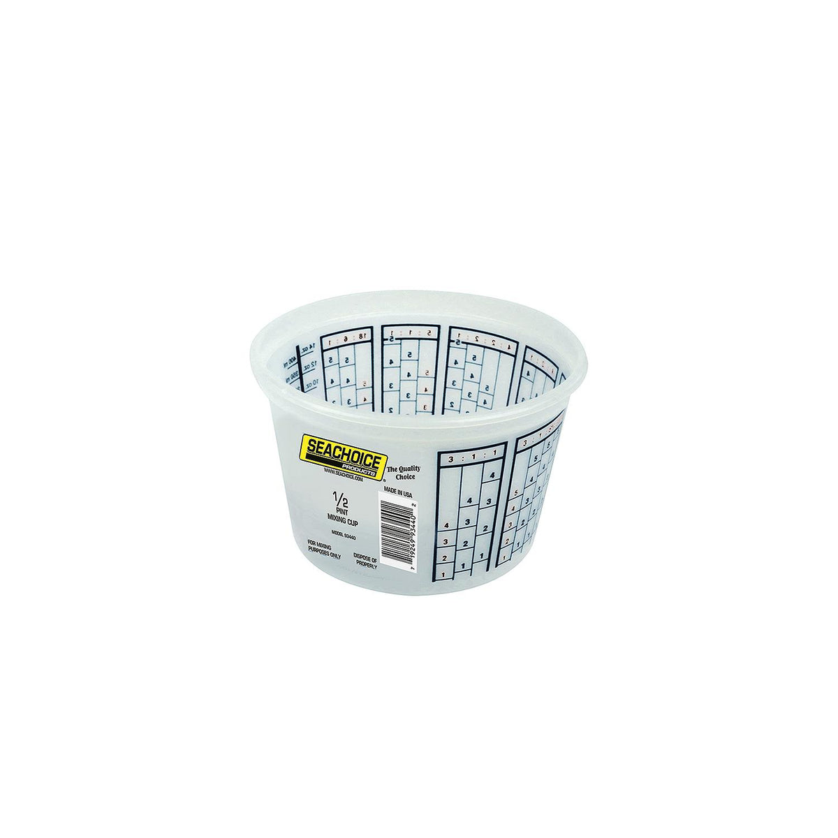 Seachoice Paint Mix Container, 1/2 Pint