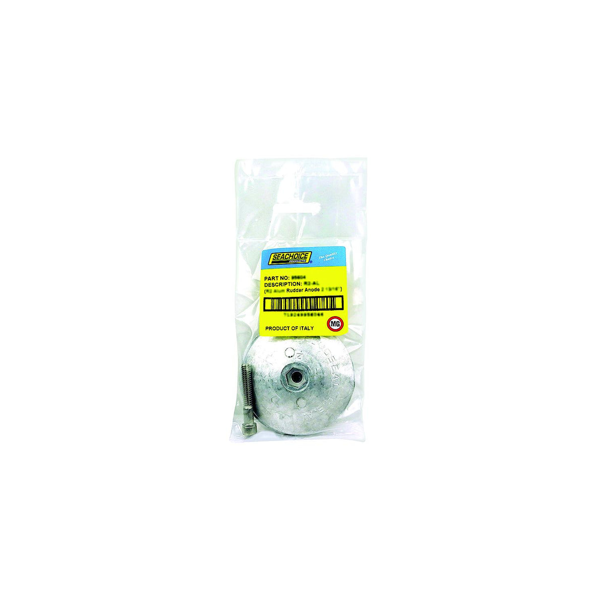 Seachoice 95611 Rudder & Trim Tab Anode with Allen Screw, Magnesium, R4MG, Size 5" dia. x 5/8"