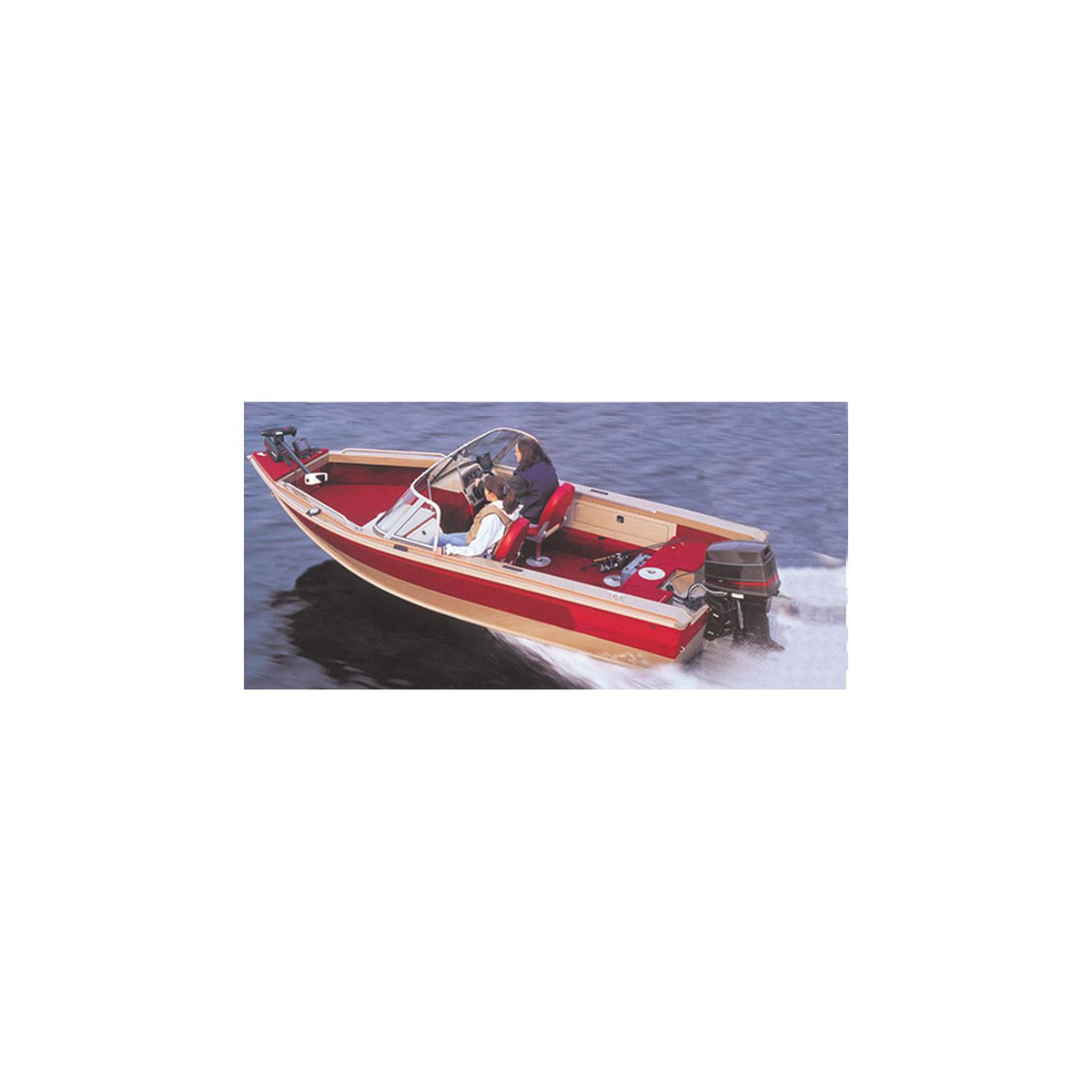 Carver Aluminum V-Hull Fishing With Walk-Thru Windshield - Wide Series, 18'6, Poly-Flex II Slate Gray