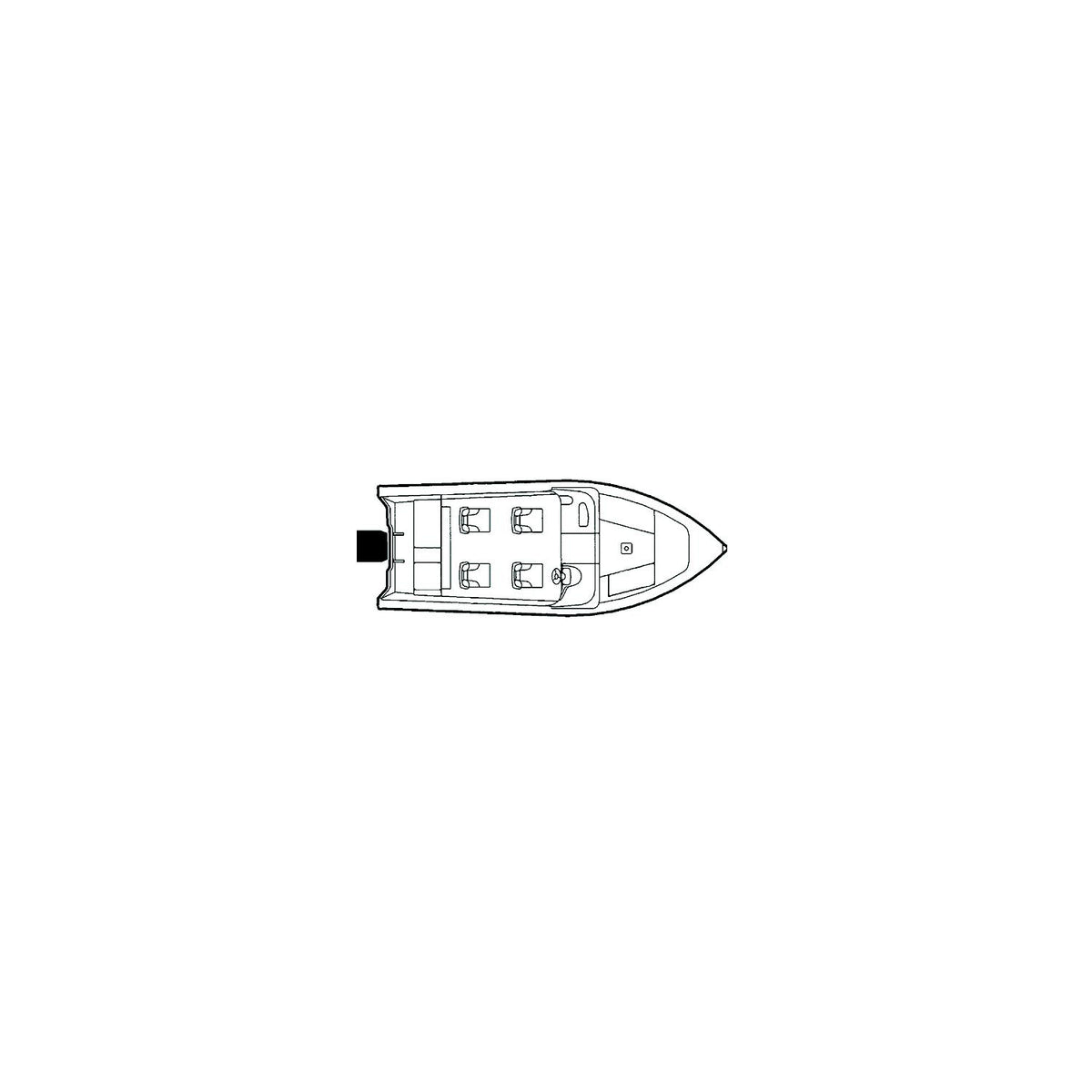 Carver Flex-Fit PRO™ Poly-Flex II Fish & Ski Boats I/0 or O/B, Black