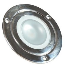 Lumitec Shadow - Flush Mount Down Light - Polished SS Finish - 3-Color Red/Blue Non Dimming with White Dimming