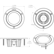 Lumitec Shadow - Flush Mount Down Light - Polished SS Finish - 3-Color Red/Blue Non Dimming with White Dimming