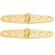 Whitecap Strap Hinge - Polished Brass - 6" x 1-1/8" - Pair