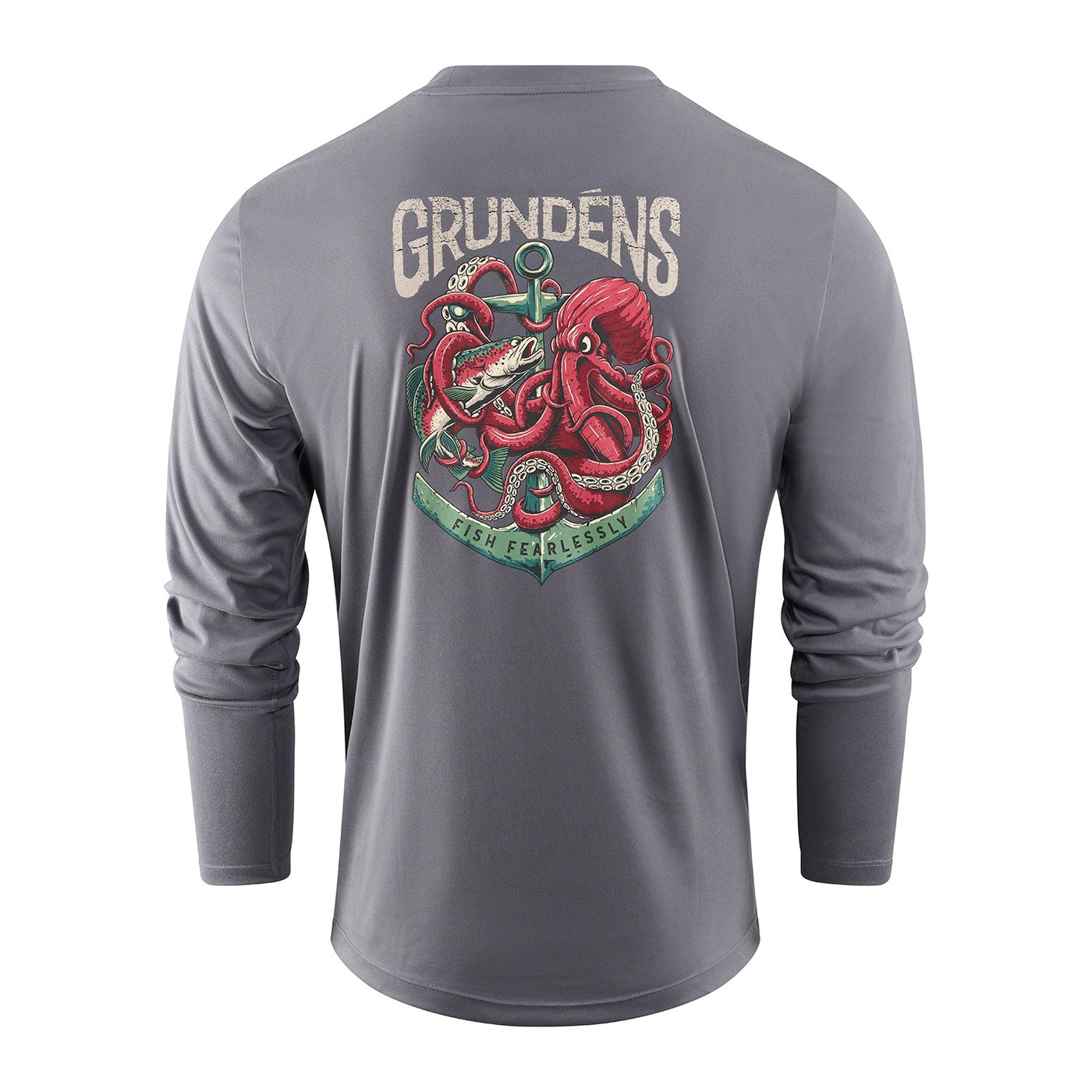 Grundens - Tech Tee Ls Kraken Print