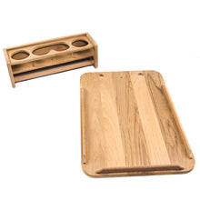 Whitecap Teak Drinkholder with Removable Cockpit Table Top - Holds 4 Glasses