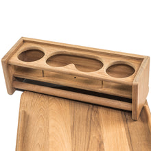 Whitecap Teak Drinkholder with Removable Cockpit Table Top - Holds 4 Glasses