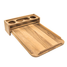 Whitecap Teak Drinkholder with Removable Cockpit Table Top - Holds 4 Glasses
