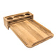 Whitecap Teak Drinkholder with Removable Cockpit Table Top - Holds 4 Glasses