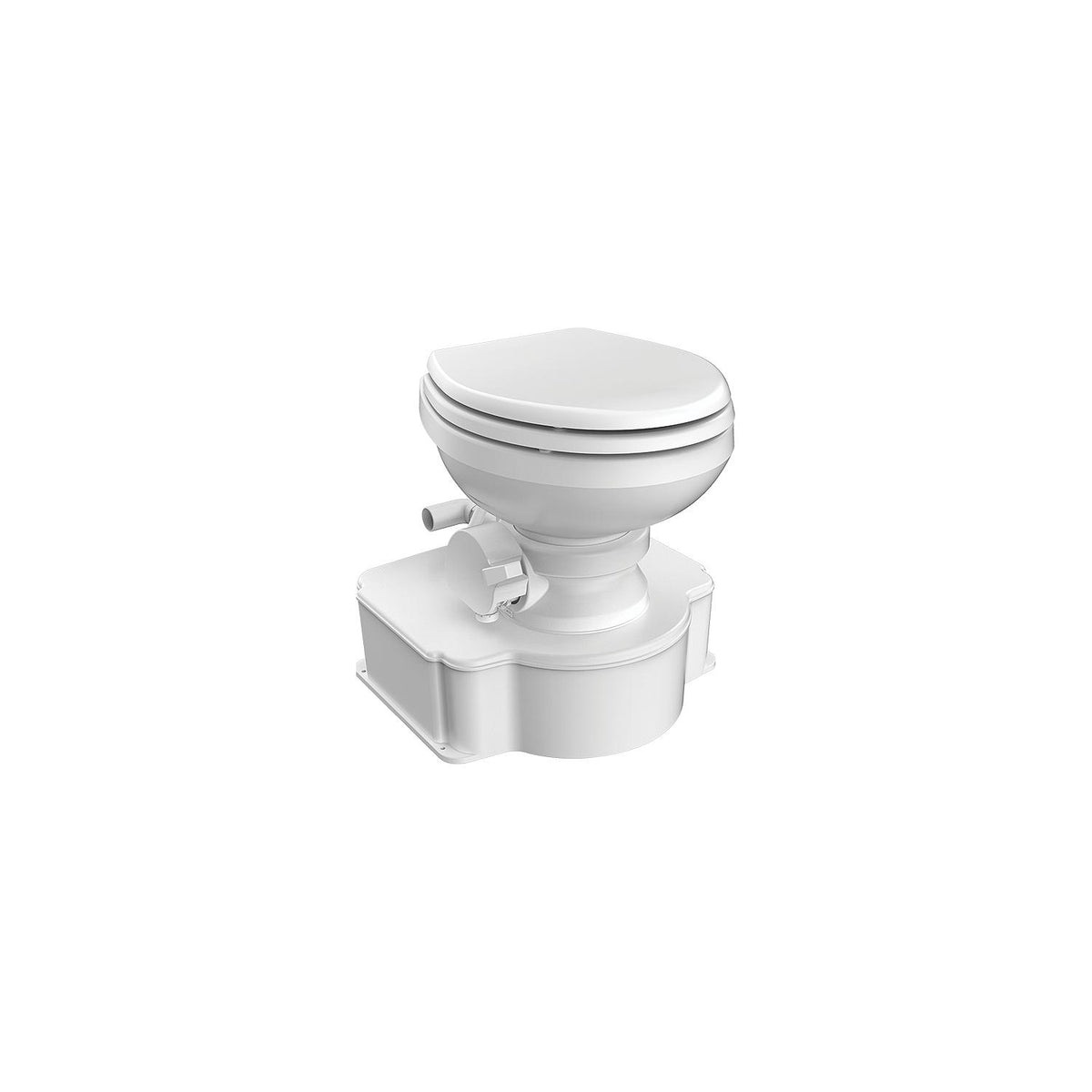 Dometic M65-700 All-In-One Marine Toilet, White with Plastic Seat