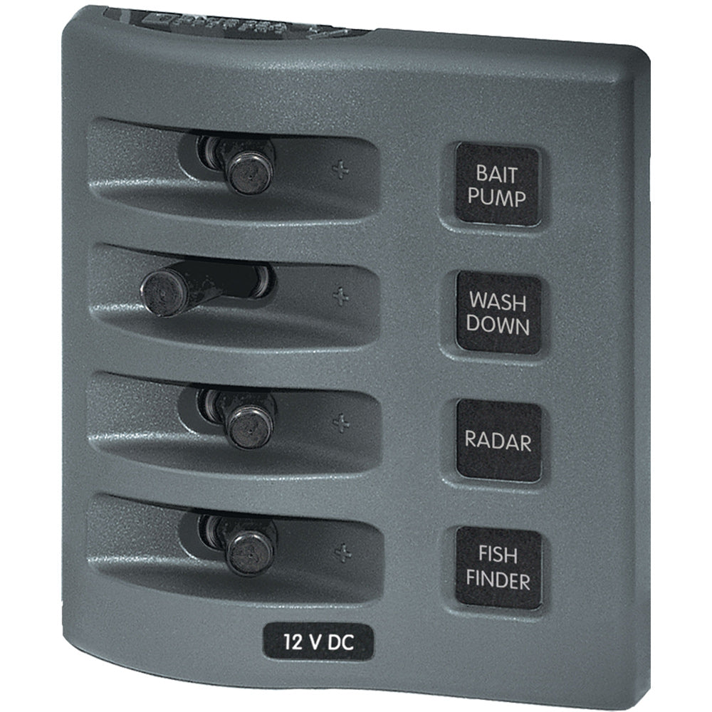 Blue Sea Systems 4305 WeatherDeck® 12V DC Waterproof Switch Panel - 4 Posistion