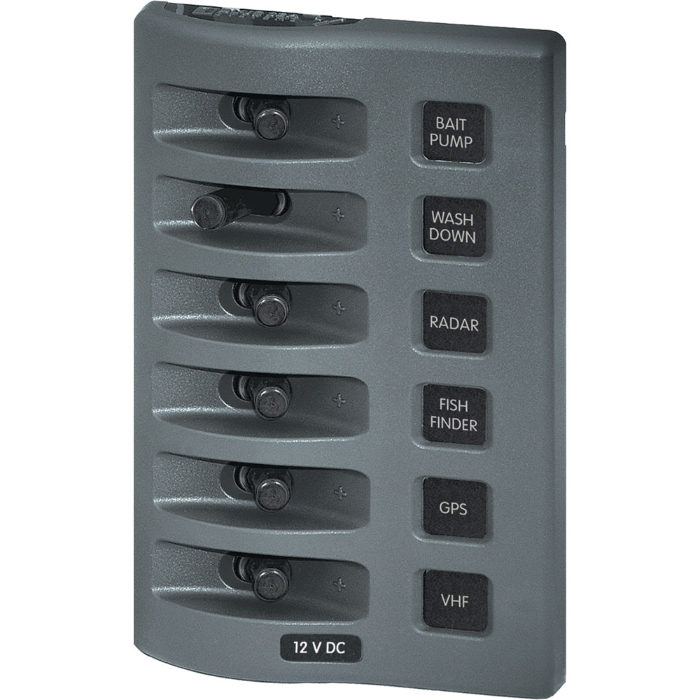 Blue Sea Systems 4307 WeatherDeck® 12V DC Waterproof Switch Panel - 6 Position