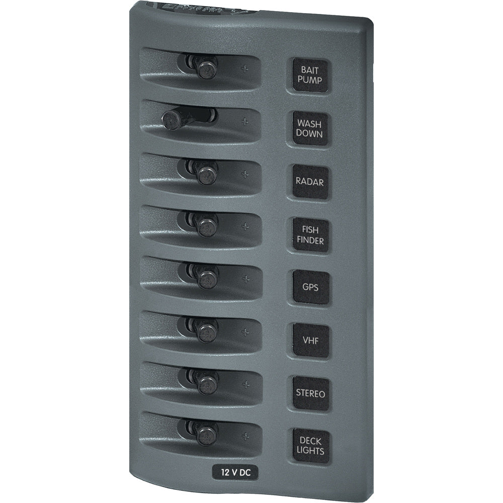 Blue Sea Systems 4309 WeatherDeck® 12V DC Waterproof Switch Panel - 8 Position