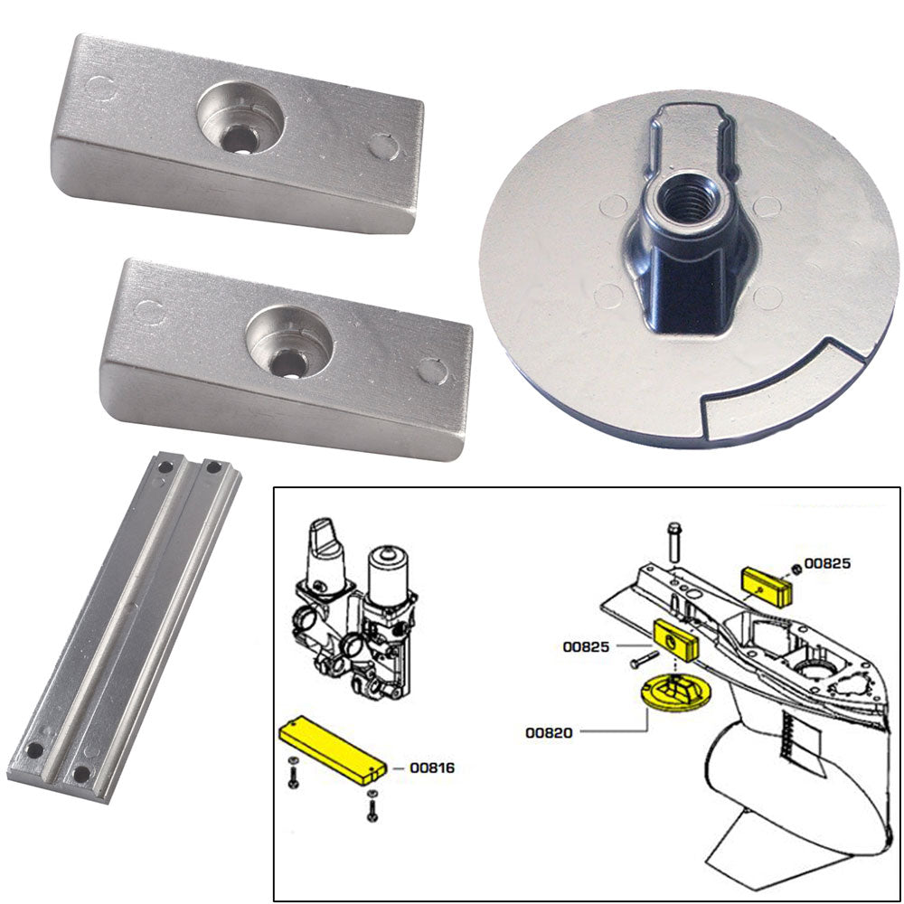 Tecnoseal Anode Kit with Hardware - Mercury Verado 4 - Magnesium