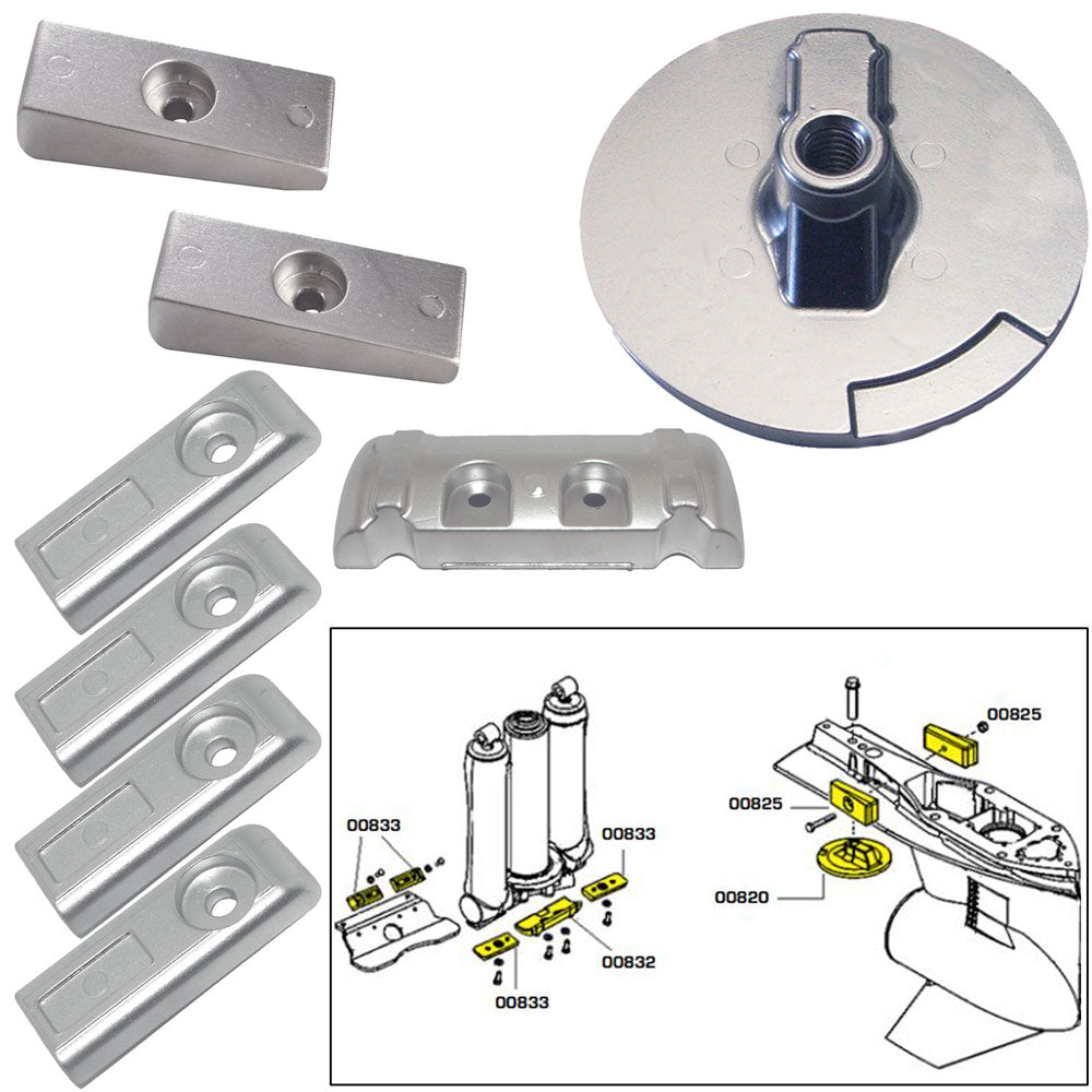 Tecnoseal Anode Kit with Hardware - Mercury Verado 6 - Zinc