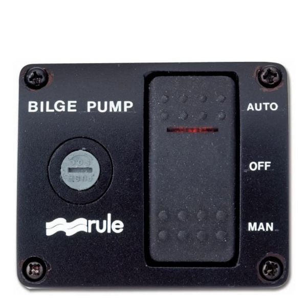 Rule Deluxe Panel Lighted 3-Way Rocker Switch