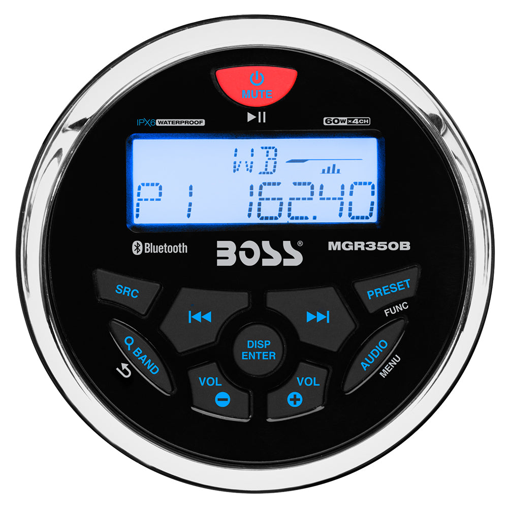 Boss Audio MGR350B Marine Stereo with AM/FM/BT/USB