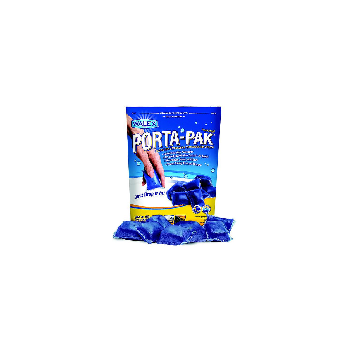 Walex PPSGBG PPSGBG Porta-Pak Fresh Scent Holding Tank Deodorizer, 50/Pk