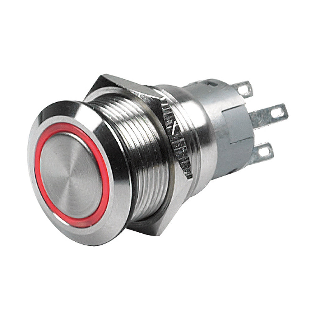 BEP Marine Marinco Push Button Switch - 24V Latching On/Off - Red LED