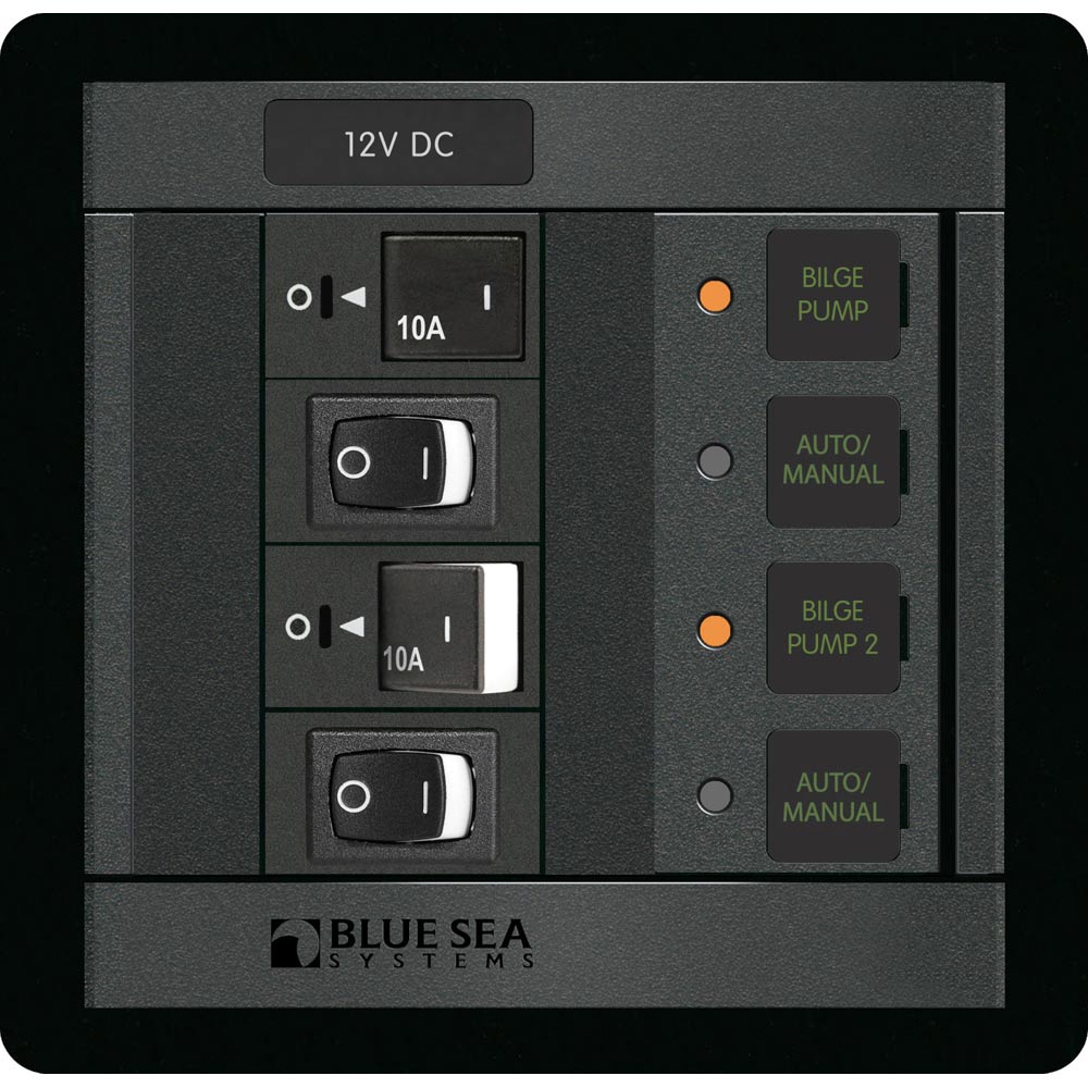Blue Sea Systems 1522 360 Panel Dual Bilge Pump Control