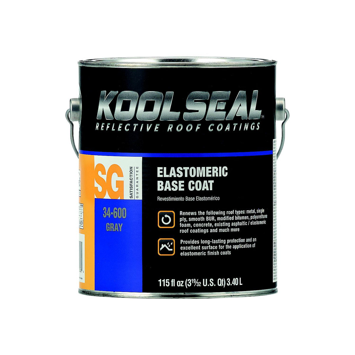 Geocel Kool Seal Kool Seal KS003460016 Elastomeric Base Coat, 1 Gallon