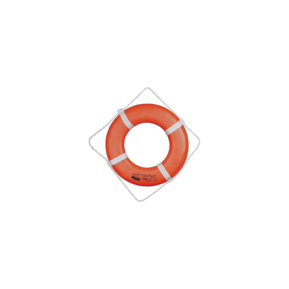 Cal June Jim-Buoy Closed Cell Foam U.S.C.G. Approved Life Ring With Webbing Straps GO-24