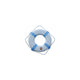 Cal June Jim-Buoy P17 Swimming Pool and Decorative Life Ring, 17" White