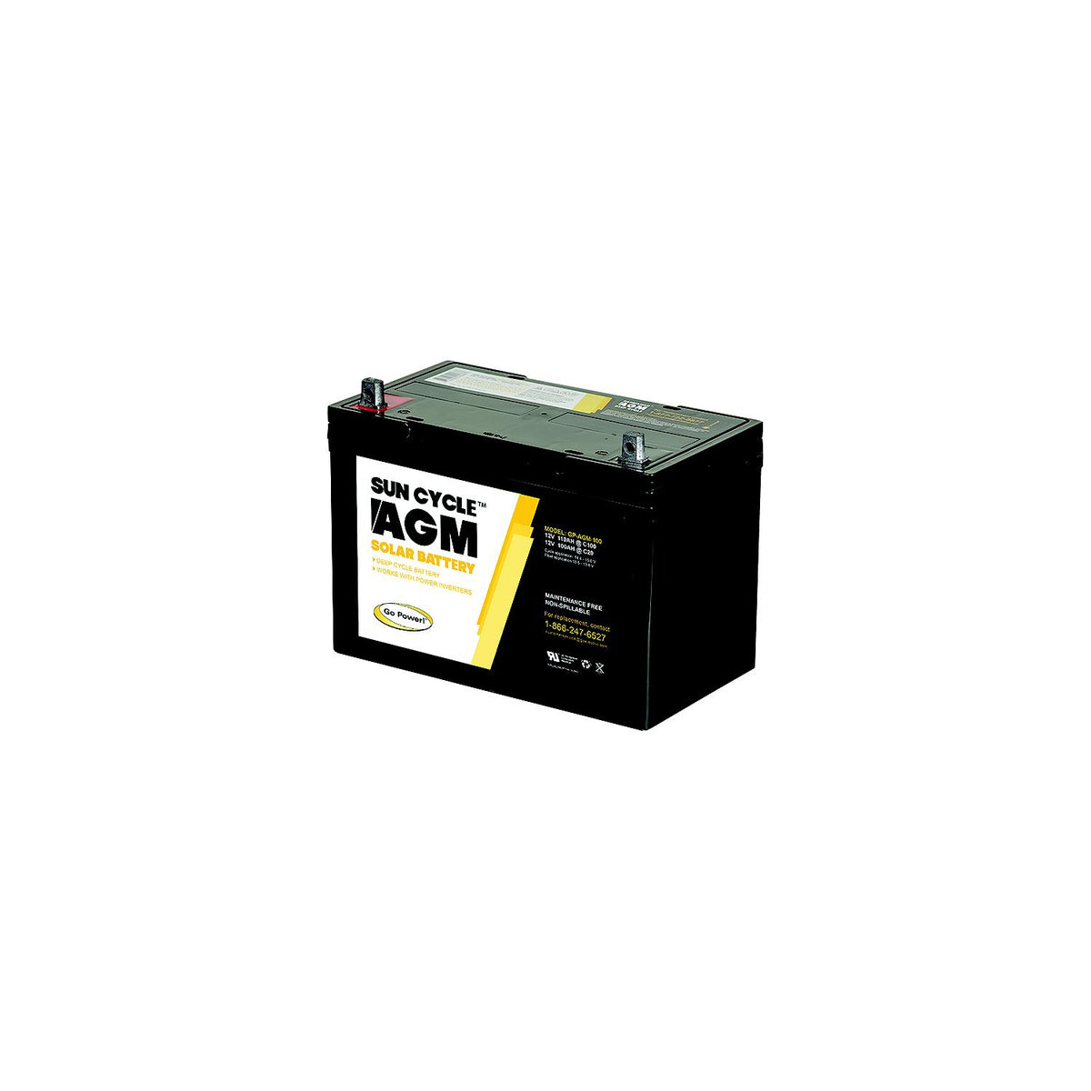 Go Power! Sun Cycle AGM Solar Battery, 12V