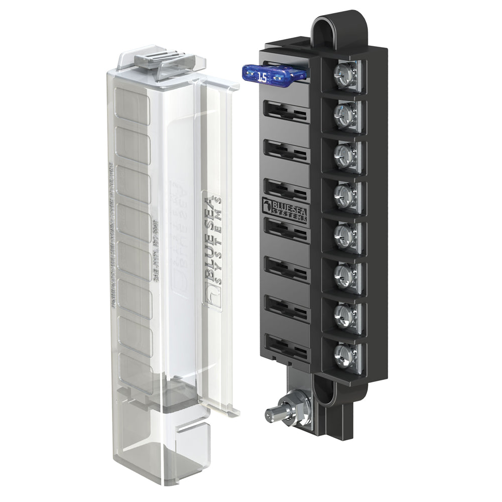 Blue Sea Systems 5046 ST Blade Compact Fuse Blocks - 8 Circuits with Cover
