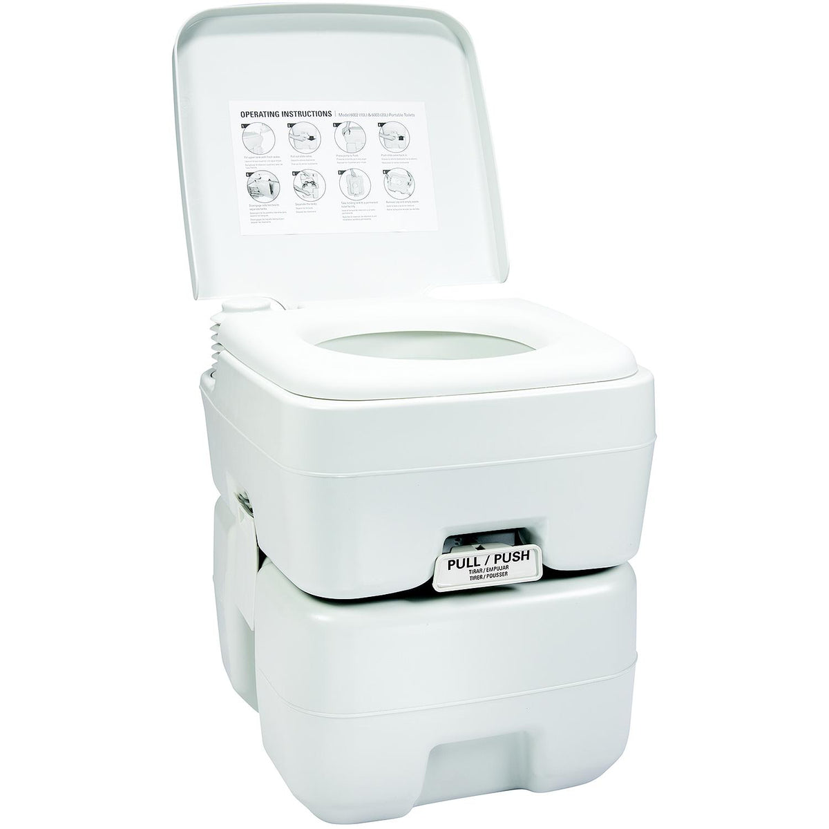 FulTyme RV Portable Toilet, White, 5.3-Gal. (20 l)