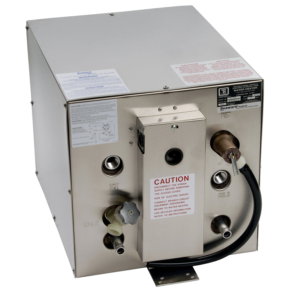 Whale Seaward 6 Gallon Hot Water Heater with Front Heat Exchanger - Stainless Steel - 120V - 1500W