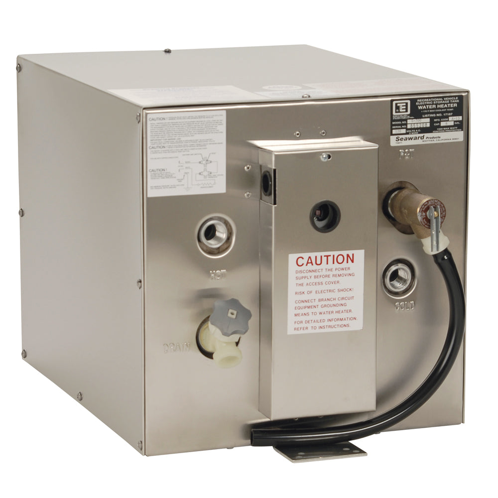 Whale Seaward 6 Gallon Hot Water Heater with Rear Heat Exchanger - Stainless Steel - 120V - 1500W