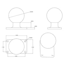 RAM Mount 2" x 3" Rectangle Base with 2.25" Ball