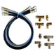 SI-TEX Autopilot Hydraulic Steering Installation Kit with Hoses & Fittings