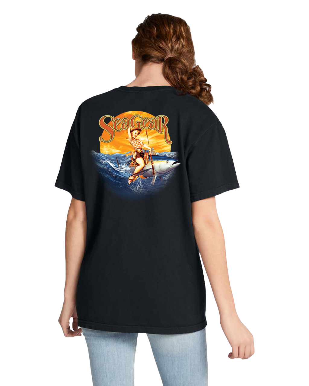 Sea Gear - Saltwater Cowgirl Comfort Colors Short Sleeve Pocket