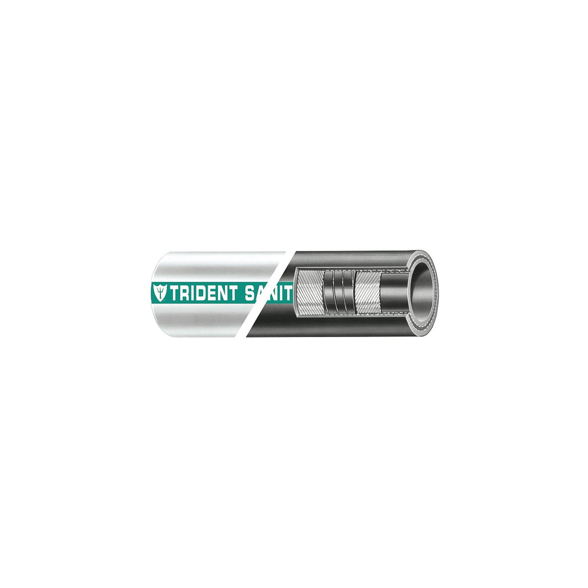 Trident Hose 1-1/2 Sani Hose Black Rubber