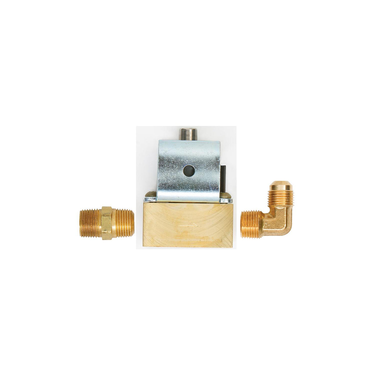 Trident Hose 3/8 Brass Solenoid + Fittings, 12V