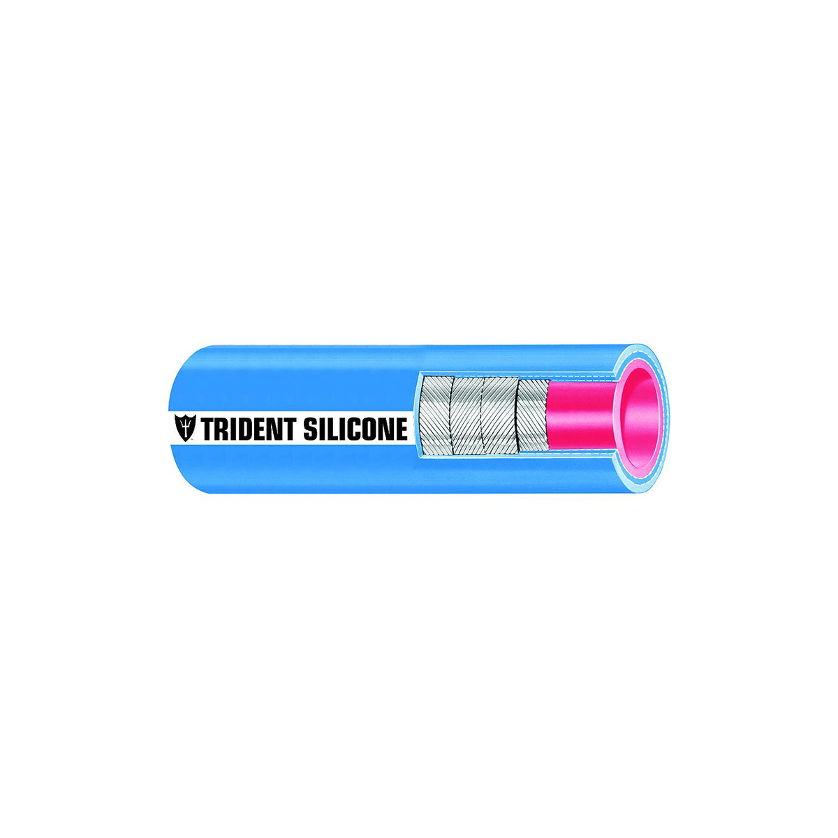 Trident Blue "VHT" Silicone Softwall Wet Exhaust Hose, 1-7/8" x 3'