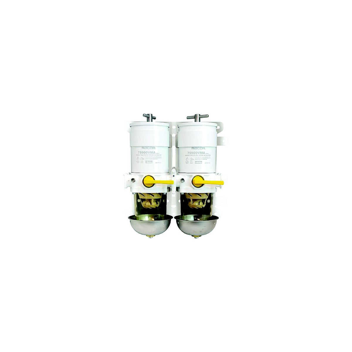 Racor 75900VMA10 Turbine Series Dual Fuel Filter W/ Rotary Valve, 10 Microns