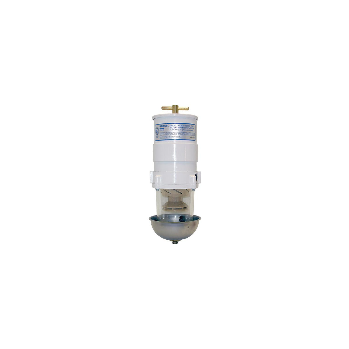 Racor 500MA30 Marine Turbine Fuel Filter/Water Separator with Metal Shield, 30 Micron