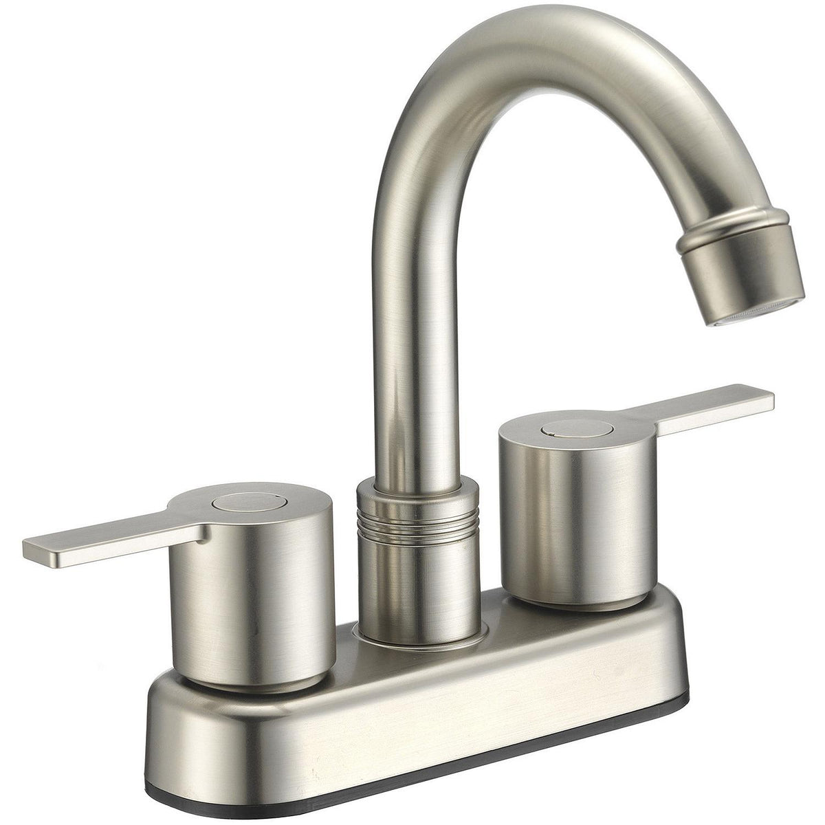Dura Faucet, Modern High Arc RV Bar Faucet, Satin Nickel