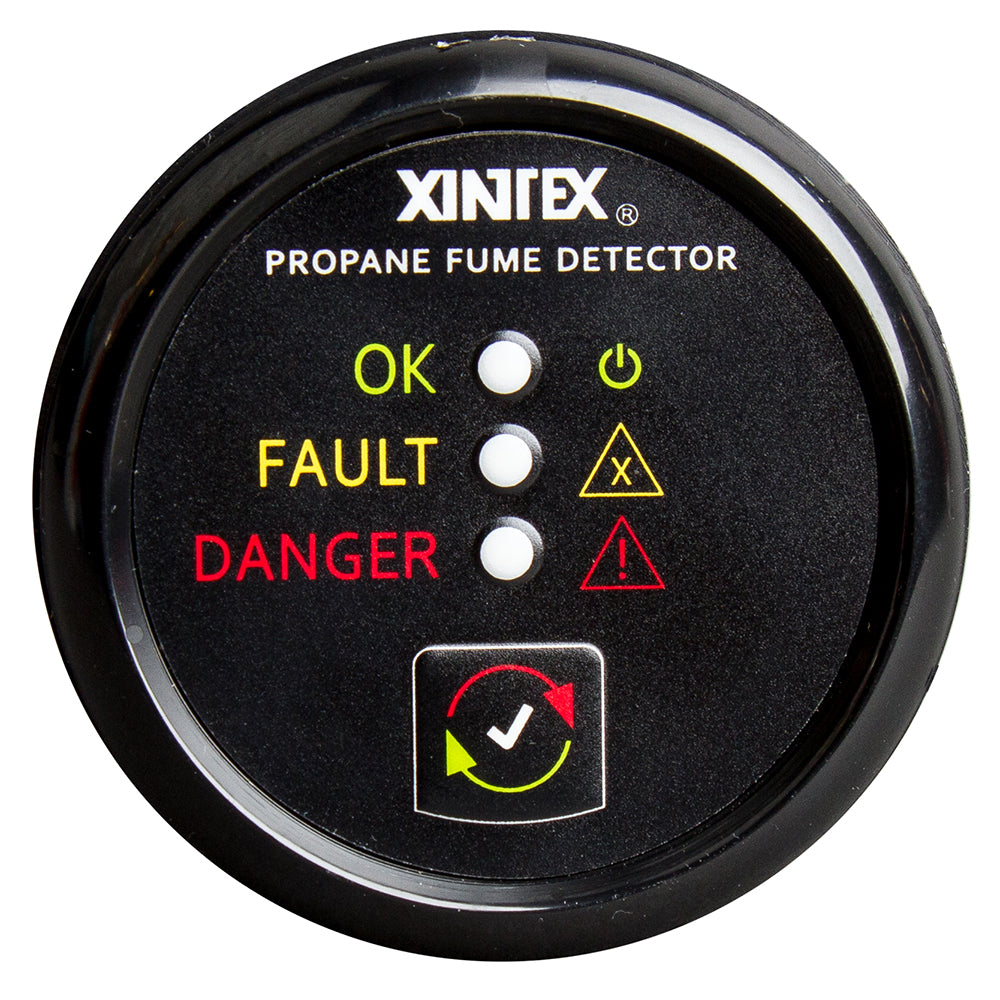 Fireboy-Xintex Propane Fume Detector with Plastic Sensor - No Solenoid Valve - Black Bezel Display