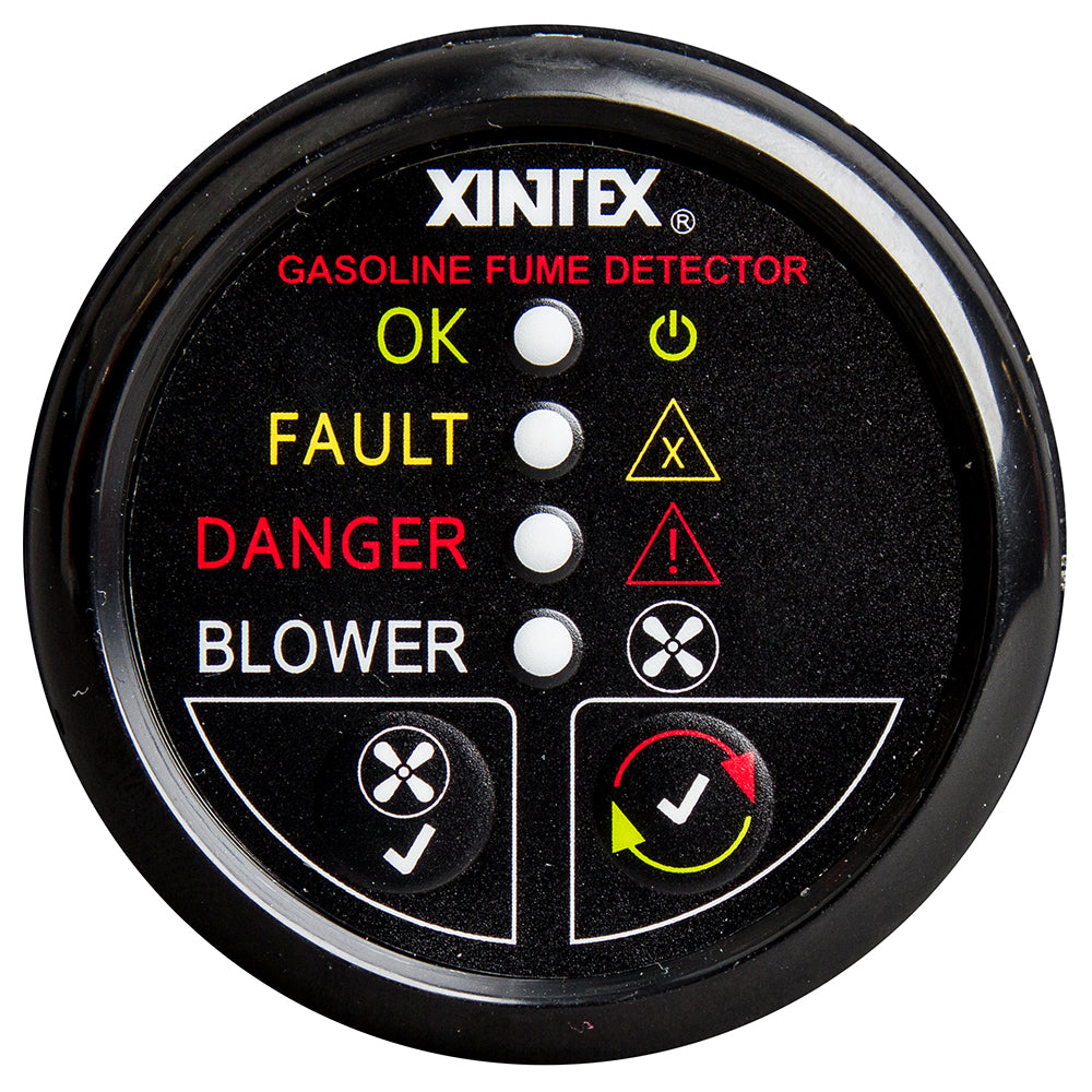 Fireboy-Xintex Gasoline Fume Detector with Blower Control - Black Bezel - 12V