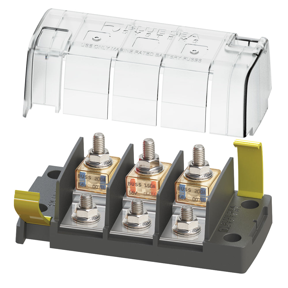 Blue Sea Systems 5194 MRBF Surface Mount 3 Circuit Fuse Block - Independent Source