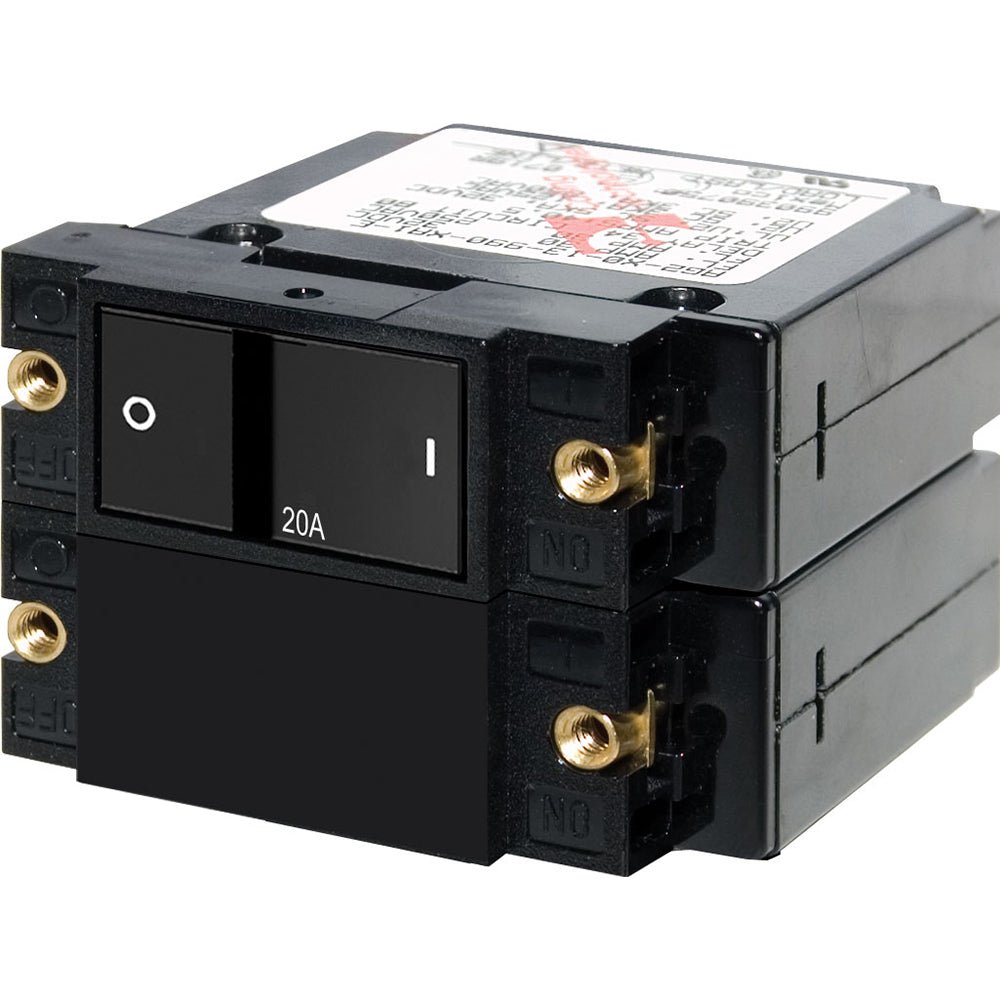 Blue Sea Systems 7413 A-Series Flat Rocker Circuit Breaker - Double Pole - 20A