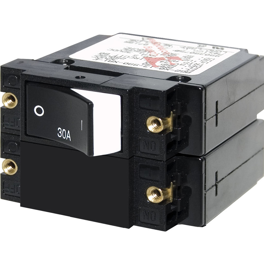Blue Sea Systems 7574 A-Series Raised Rocker Circuit Breaker - Double Pole - 30A